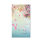 ピンクの花びらが舞うオシャレな名刺