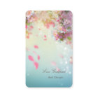 ピンクの花びらが舞うオシャレな名刺