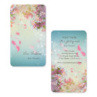 ピンクの花びらが舞うオシャレな名刺