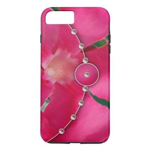 ピンクの花びらと真珠 Case-Mate iPhoneケース (裏面)