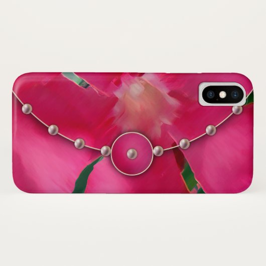 ピンクの花びらと真珠 Case-Mate iPhoneケース (裏面(横))
