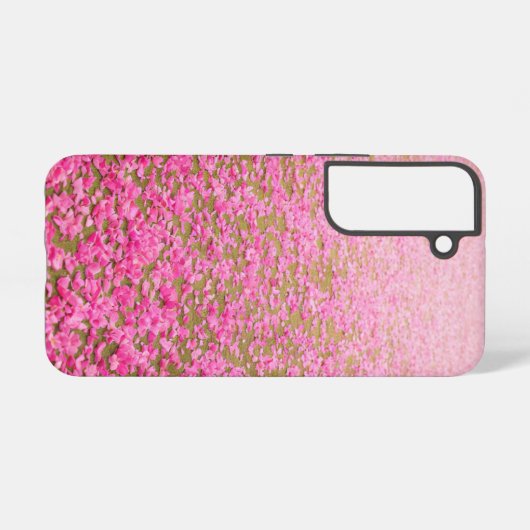 ピンクの花びらのカーペット SAMSUNG GALAXYケース (裏面横)