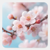 ピンクの花びらの魔法 スクエアシール (正面)