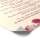 ピンクの花びらはとにかく行う ポスター (角)