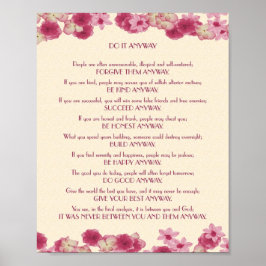 ピンクの花びらはとにかく行う ポスター