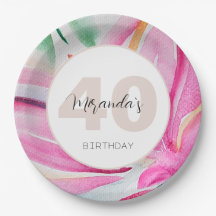 ピンクの花びらフローラ水色モノグラムの