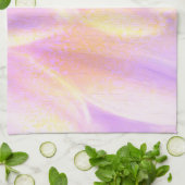 ピンクの花びら キッチンタオル 40×60cm (折り畳み)