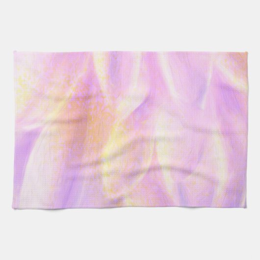 ピンクの花びら キッチンタオル 40×60cm (横)