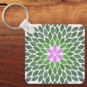 ピンクの花びら キーホルダー (正面)