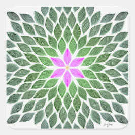 ピンクの花びら スクエアシール