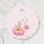 ピンクの花びら プロセッコ ブライダルシャワー フェイバータグ (裏面)