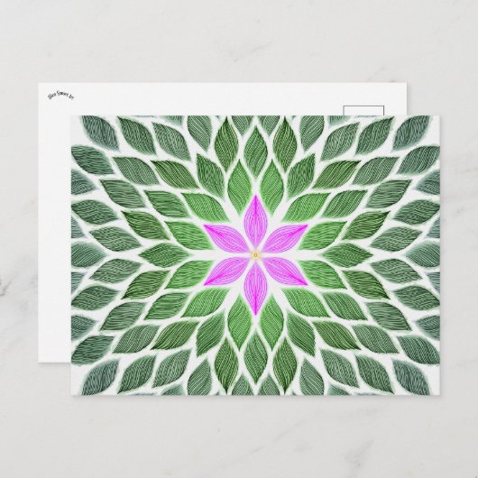 ピンクの花びら ポストカード (正面/裏面)