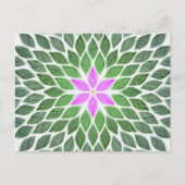 ピンクの花びら ポストカード (正面)