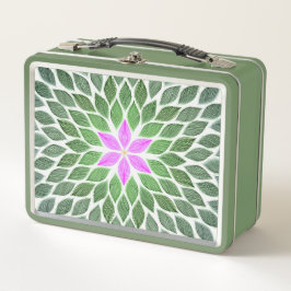 ピンクの花びら メタルランチボックス