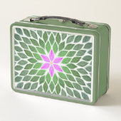 ピンクの花びら メタルランチボックス (裏面)