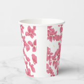 ピンクの花びら 紙コップ (左)