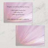 ピンクの花びれの披露宴カード エンクロージャーカード (正面/裏面)