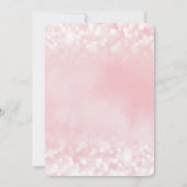 ピンクの花ぼけ誕生日パーティー 招待状 (裏面)