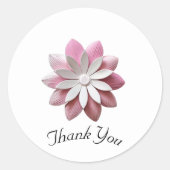 ピンクの花をありがとう ラウンドシール (正面)