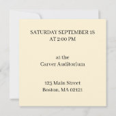 ピンクの花を使ったカスタムエレガントウェディング招待状 招待状 (裏面)