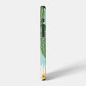 ピンクの花を咲かせたサボテン:明るい装飾 iPhoneケース (左側面)