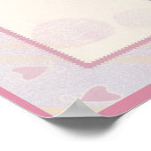 ピンクの花を持つ天使の少女 ポスター (角)