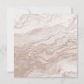 ピンクの花を持つ熱帯緑のリース 招待状 (裏面)