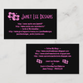 ピンクの花を黒に～名刺 名刺 (正面/裏面)