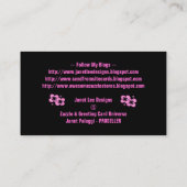 ピンクの花を黒に～名刺 名刺 (裏面)