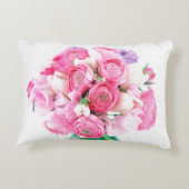 ピンクの花アクセント枕 アクセントクッション (裏面)