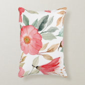 ピンクの花アクセント枕 アクセントクッション (正面(垂直))