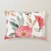 ピンクの花アクセント枕 アクセントクッション (裏面)