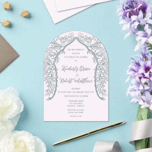 ピンクの花アクリルフロステッド結婚式招待状 アクリル招待状 (インサイチュ (ウェディング))