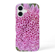 ピンクの花アスターの植物学的なiPhone 16ケース