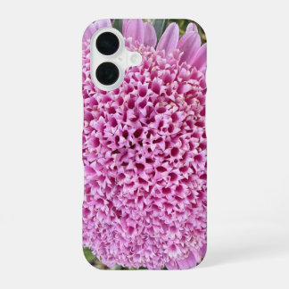 ピンクの花アスターの植物学的なiPhone 16ケース iPhone 16ケース