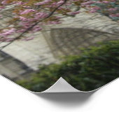 ピンクの花アットノートルダム ポスター (角)