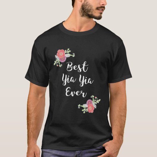 ピンクの花イヤヤ最高のフローライヤイアエバー Tシャツ (正面)