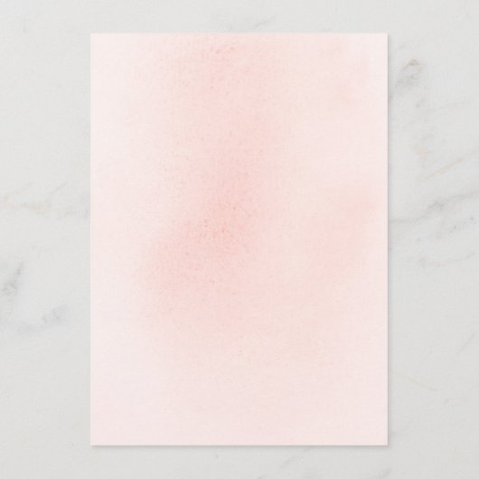 ピンクの花エレガントな結婚情報 エンクロージャーカード (裏面)