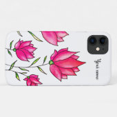 ピンクの花エレガントフローラ名 Case-Mate iPhoneケース (裏面(横))