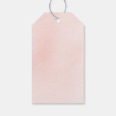 ピンクの花エレガントブライダルシャワーありがとう ギフトタグ (裏面)