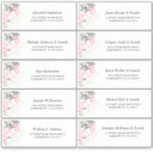 ピンクの花エレガント夏のパーティー シール (正面)