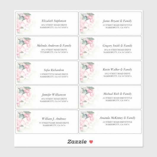 ピンクの花エレガント夏のパーティー シール (シート)