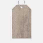 ピンクの花エレガント水彩リース ギフトタグ (裏面)