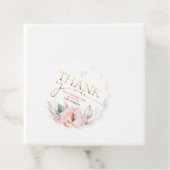 ピンクの花エレガント誕生日ありがとう フェイバータグ (インサイチュ)