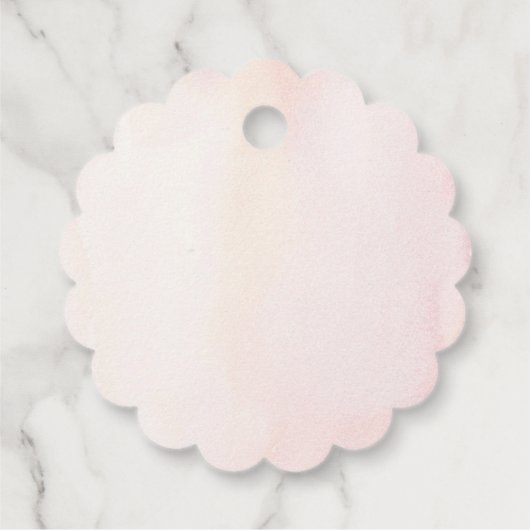 ピンクの花エレガント誕生日ありがとう フェイバータグ (裏面)