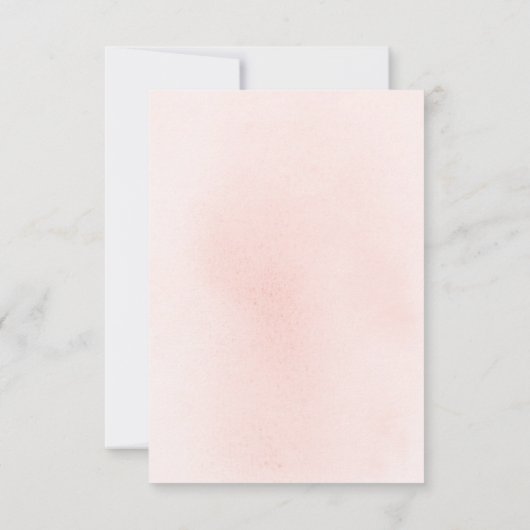 ピンクの花エレガント赤ちゃんシャワーありがとう サンキューカード (裏面)