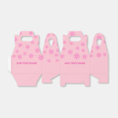 ピンクの花オンパステルピンク フェイバーボックス (折り畳みなし)