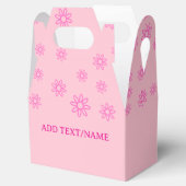 ピンクの花オンパステルピンク フェイバーボックス (オープン)