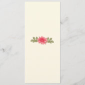 ピンクの花カスタムのメニューカード メニュー (裏面)