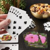 ピンクの花カスタムの遊カード トランプ (インサイチュ)